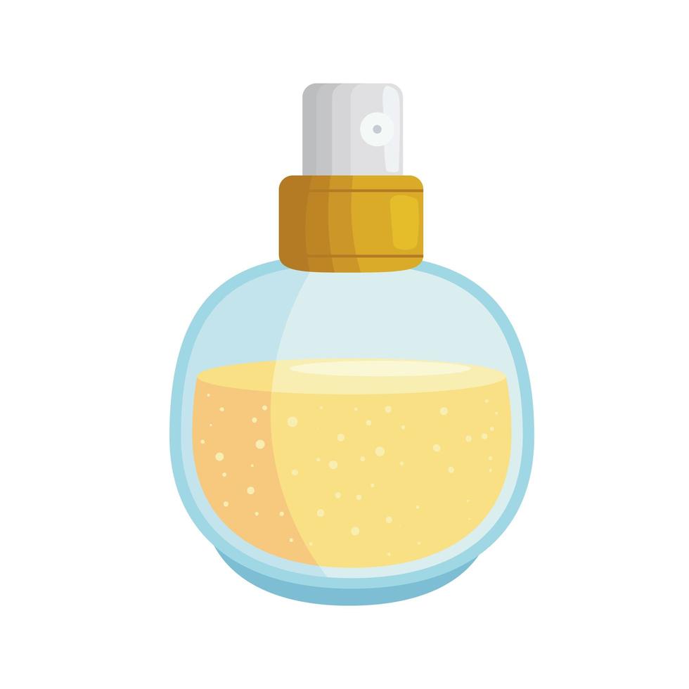 yellow fragrance bottle vector