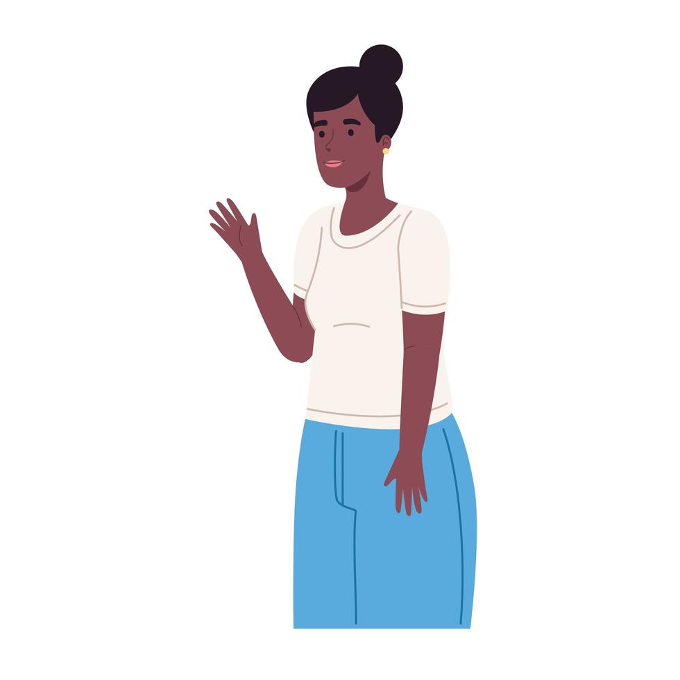 woman african greeting vector