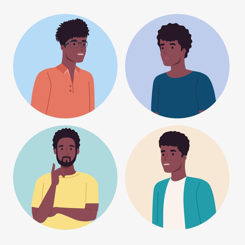 fotos de hombres afroamericanos vector