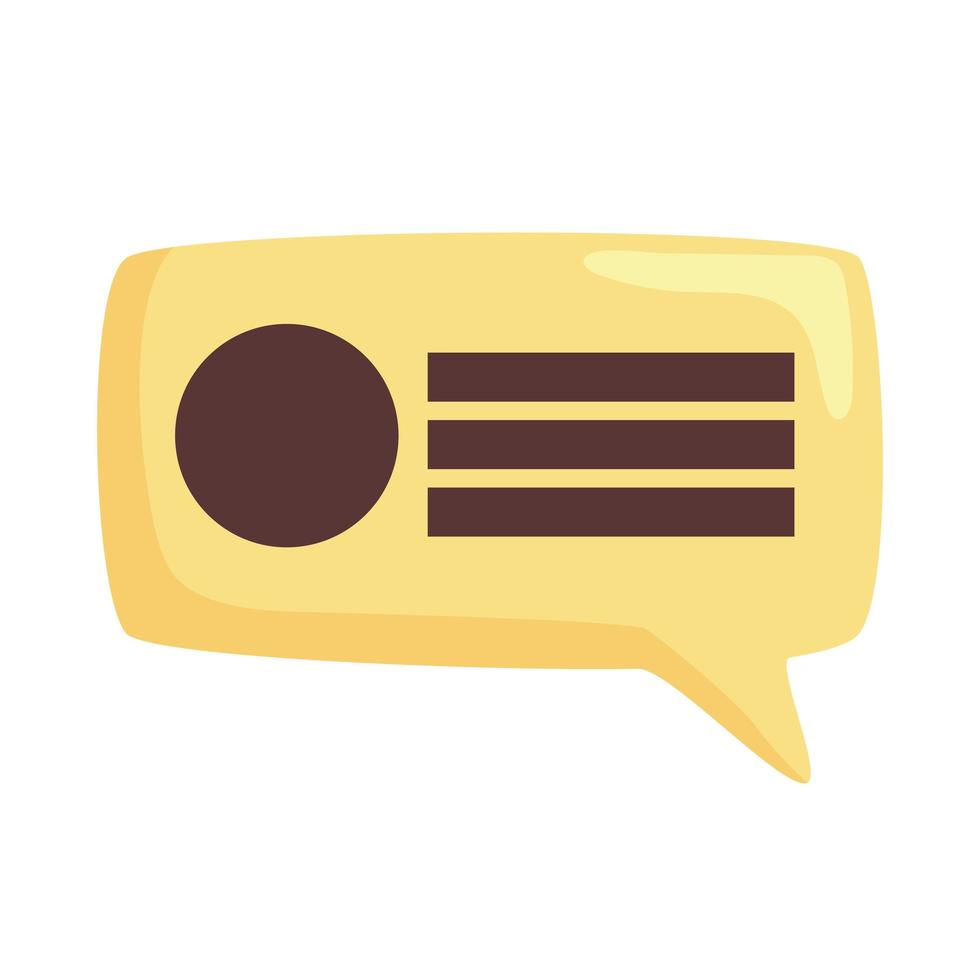 yellow speech bubble vector