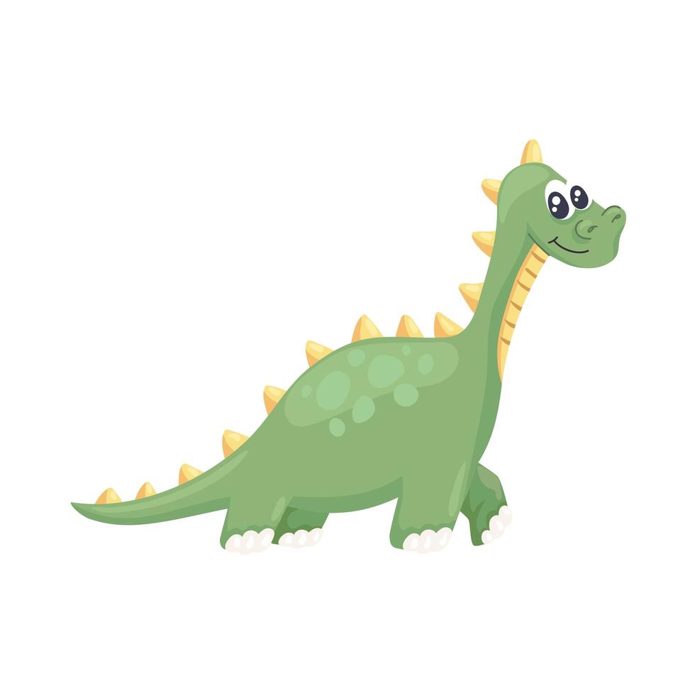 cute brachiosaurus character vector