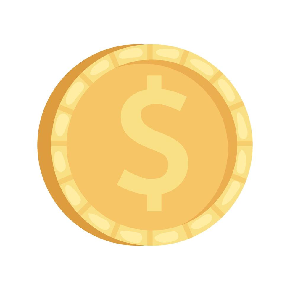 coin cash dollar vector