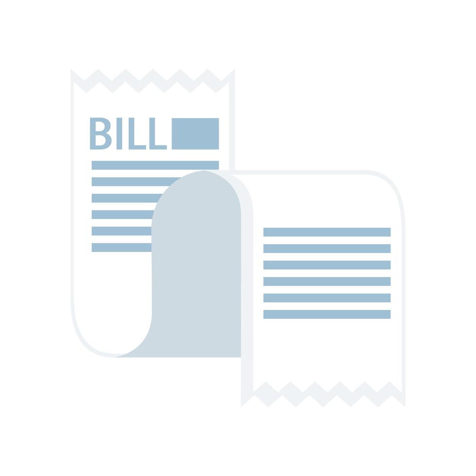 paper receipt bill vector