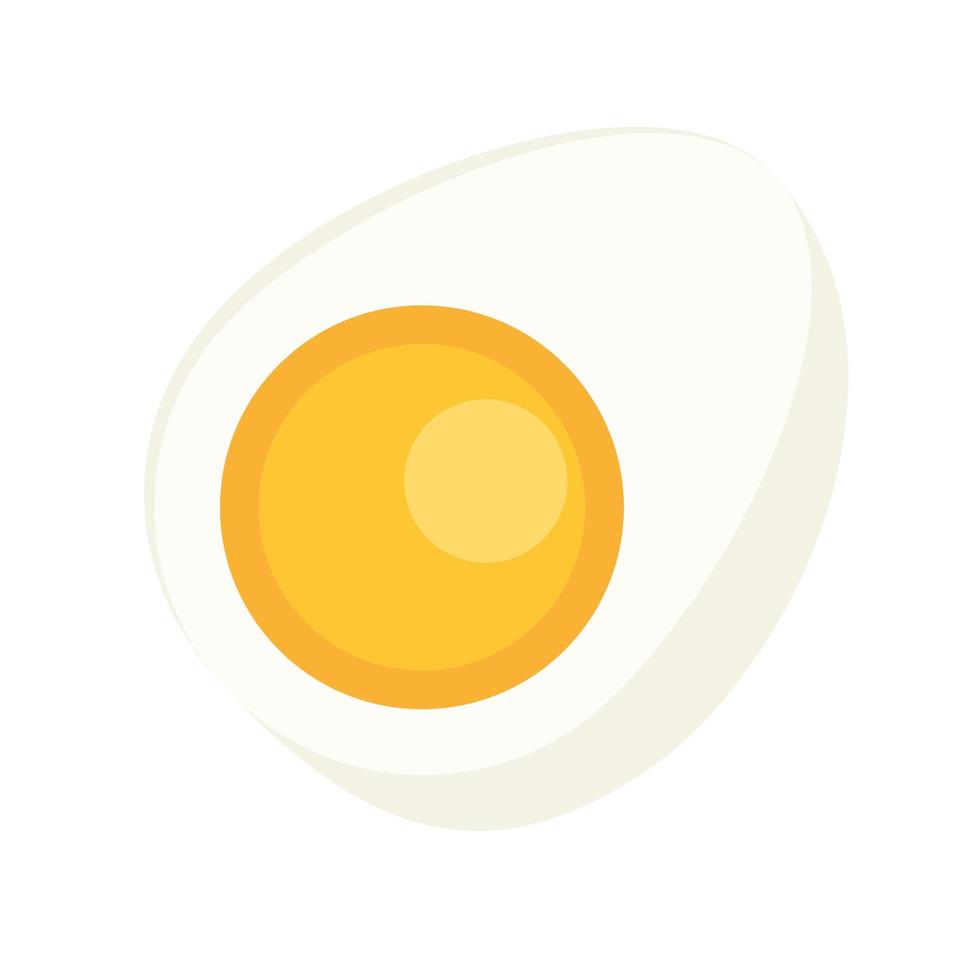 boiled egg food vector