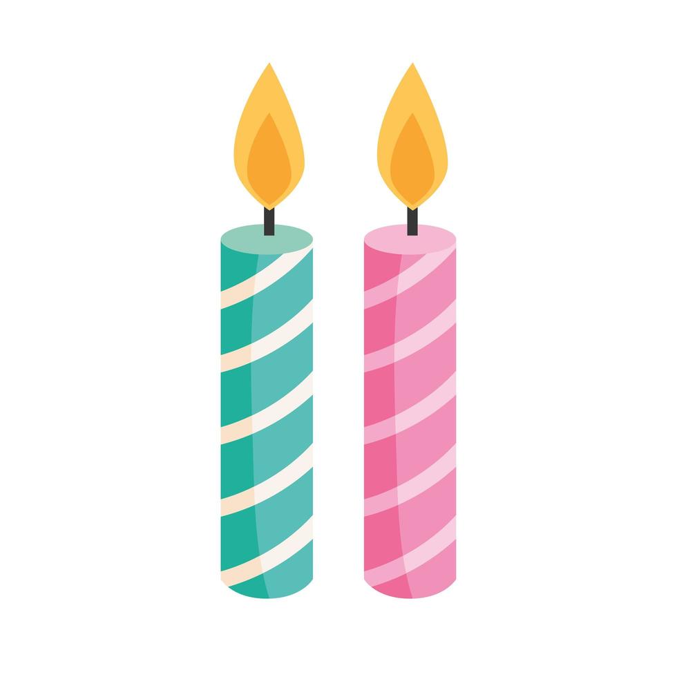 candles birthday decoration vector