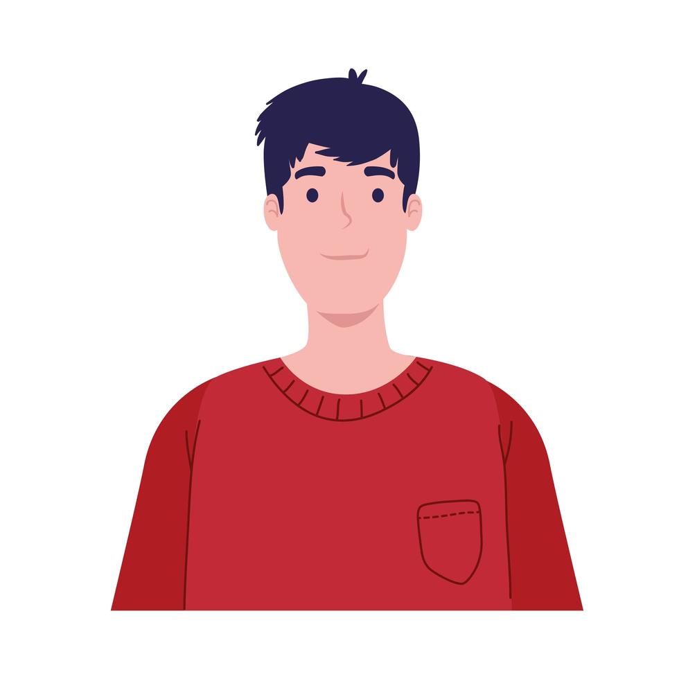 young man smiling vector