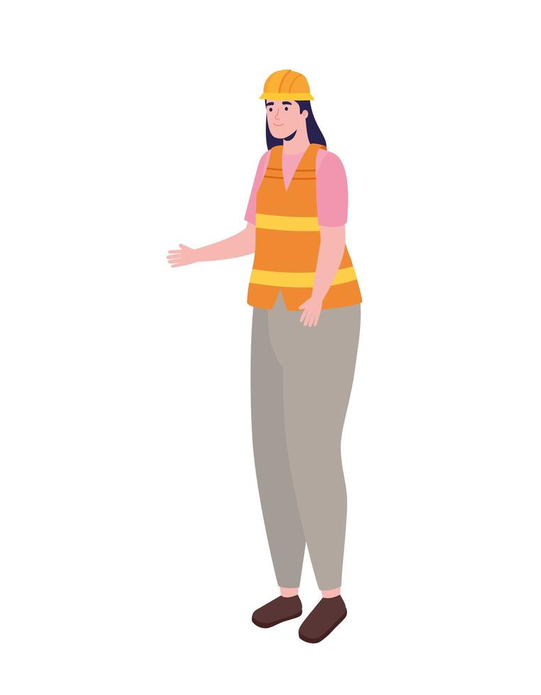 engineer woman standing vector