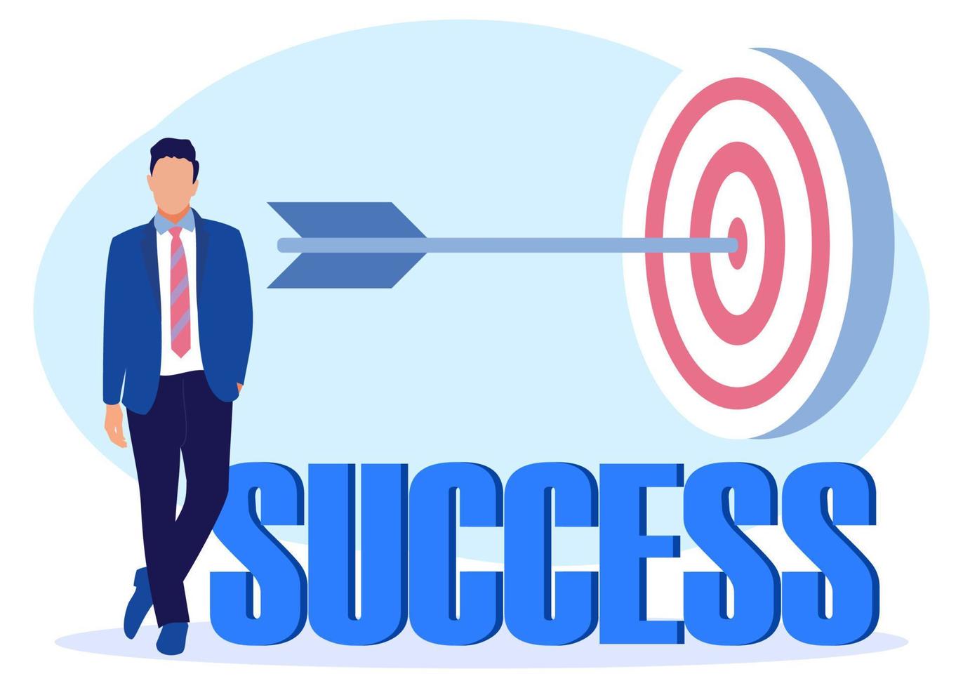 Illustration vector graphic cartoon character of success
