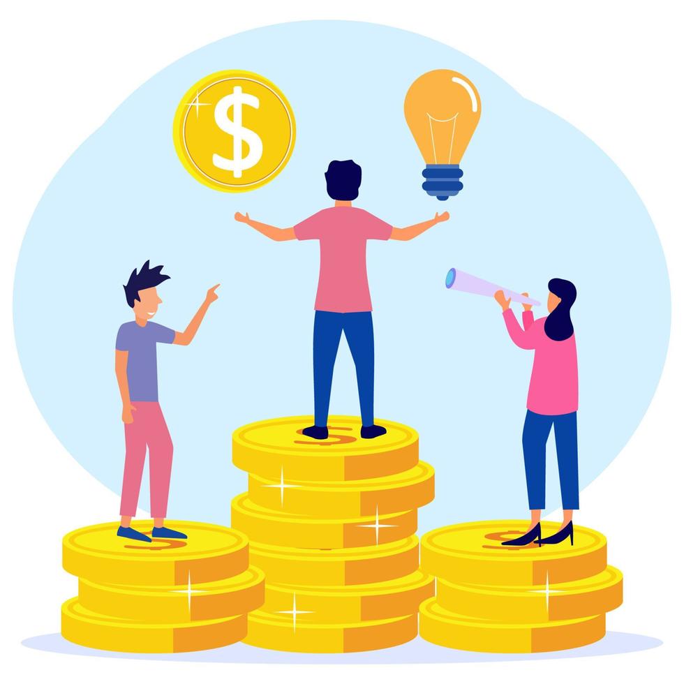 Illustration vector graphic cartoon character of business idea
