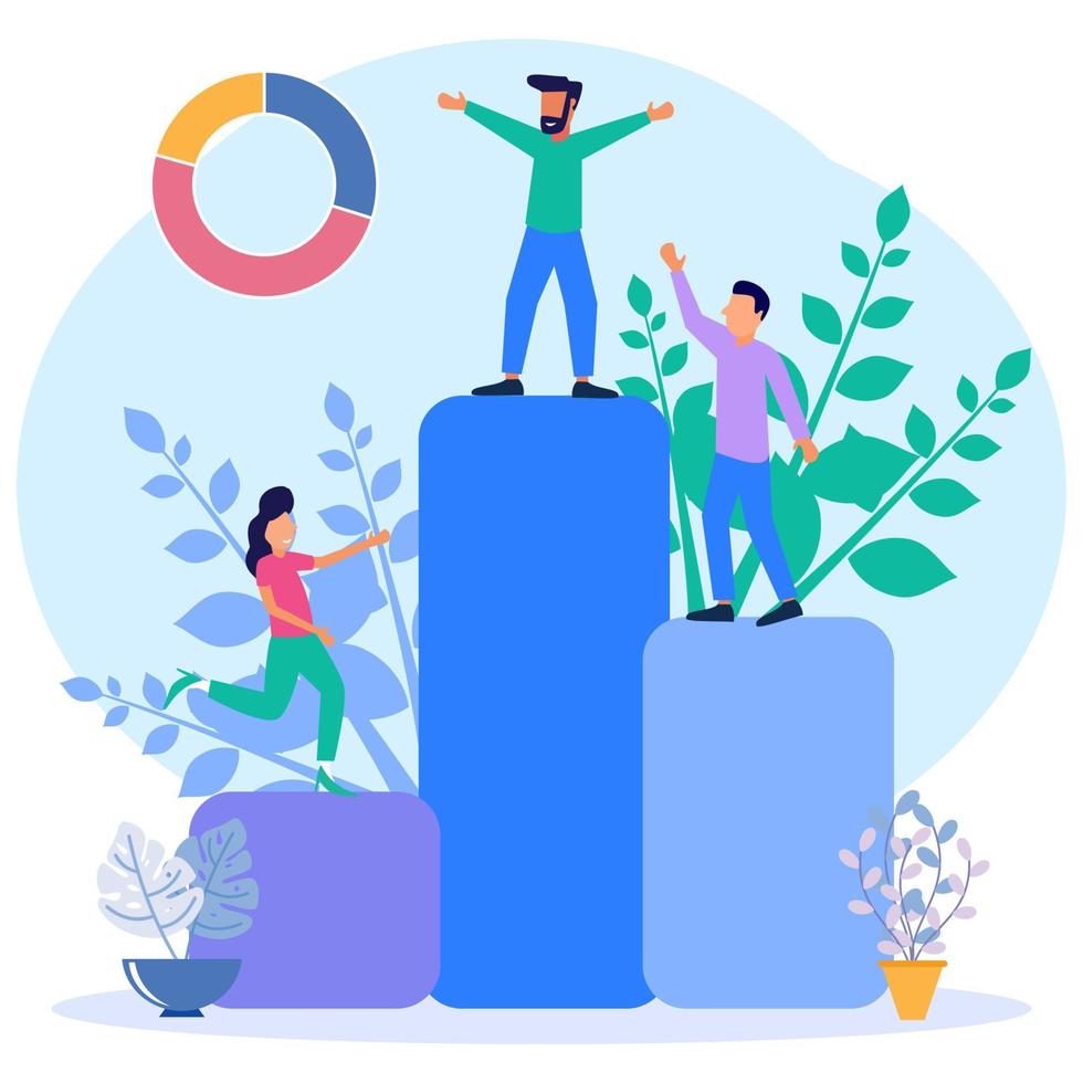 Illustration vector graphic cartoon character of job hierarchy