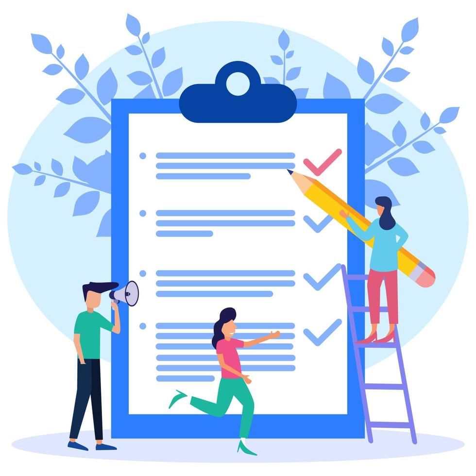 Illustration vector graphic cartoon character of checklist