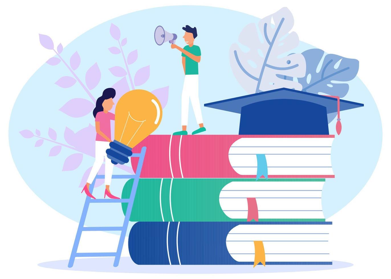 Illustration vector graphic cartoon character of business education