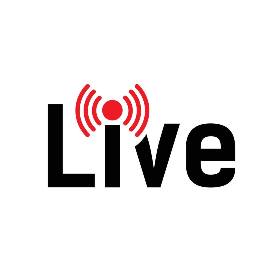 Live Stream, Live Icon, Live Streaming Icon Symbol vector