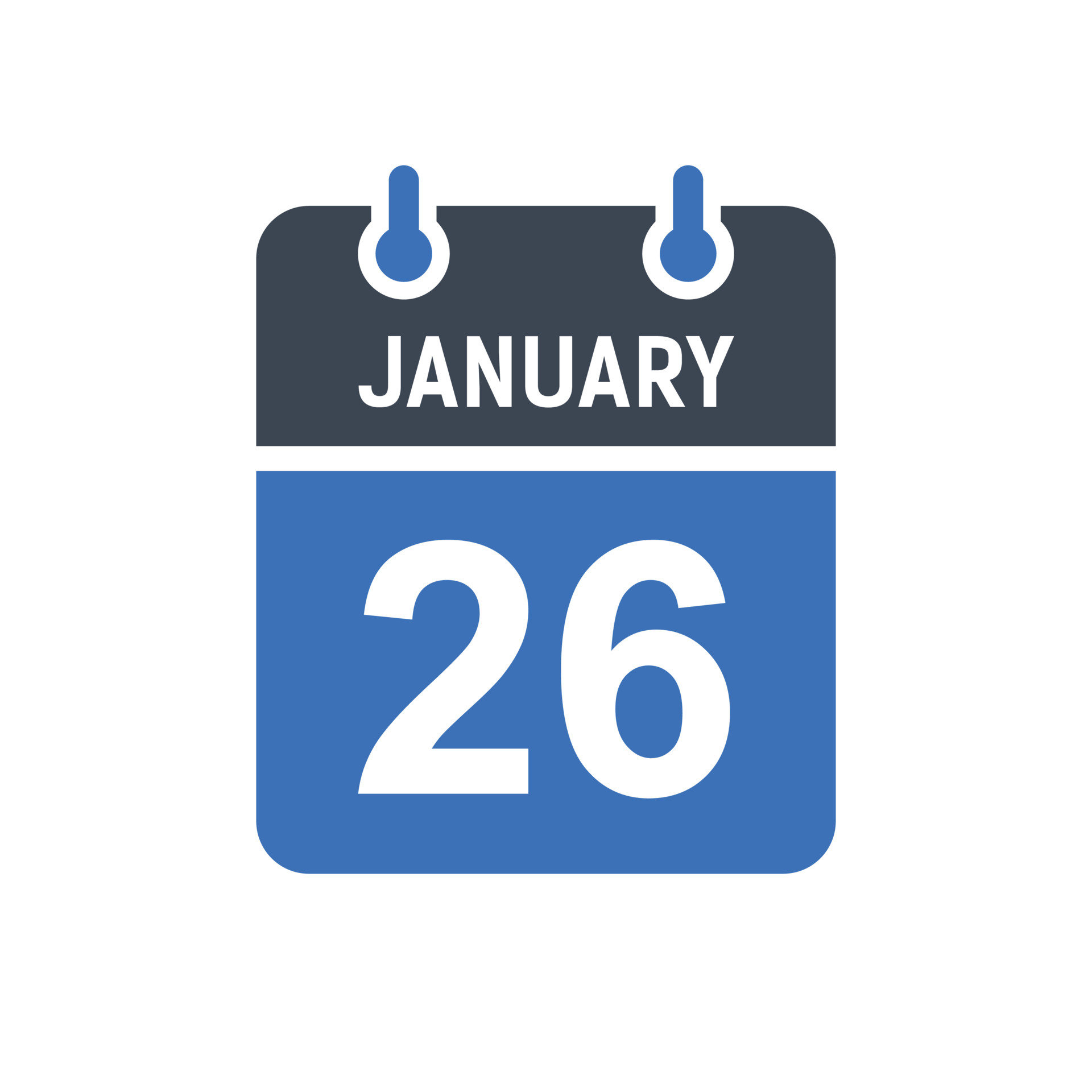 January 26 calendar date icon 5260506 vector art at vecteezy