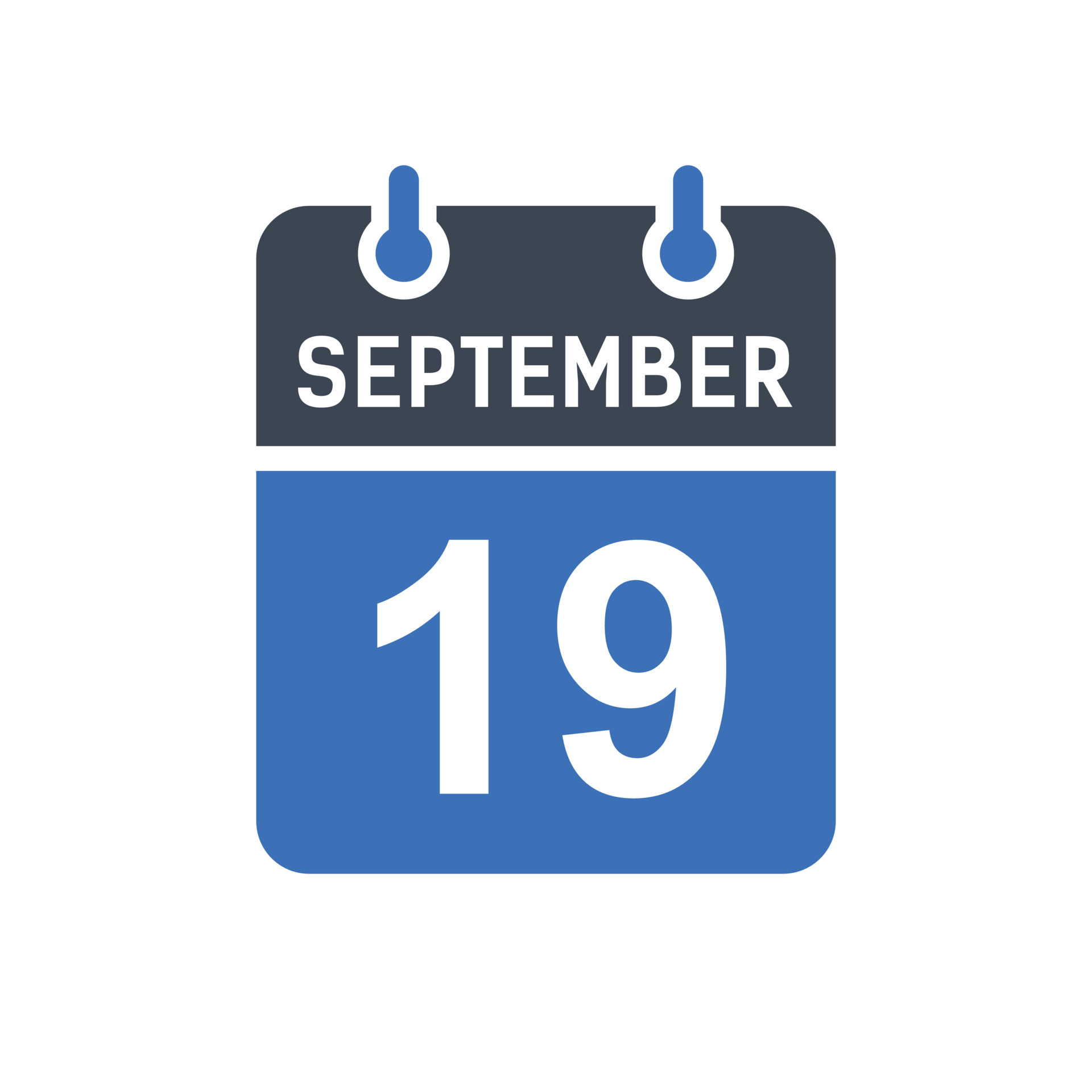 September 19 Calendar Date Icon 5260564 Vector Art at Vecteezy