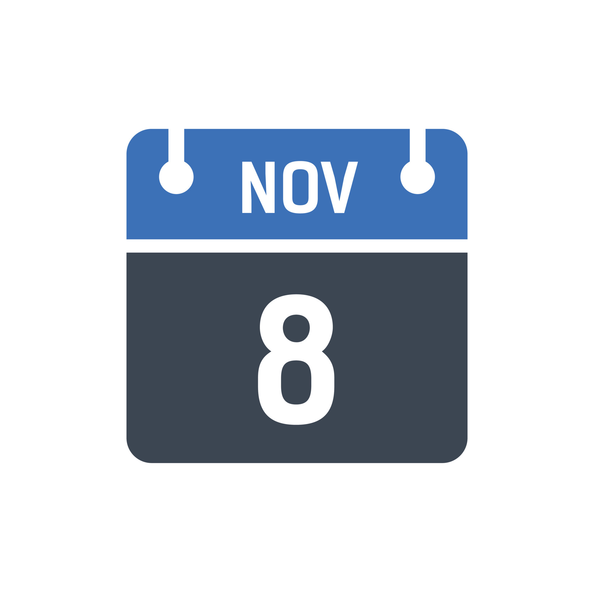 November 8 Date of Month Calendar 5260598 Vector Art at Vecteezy