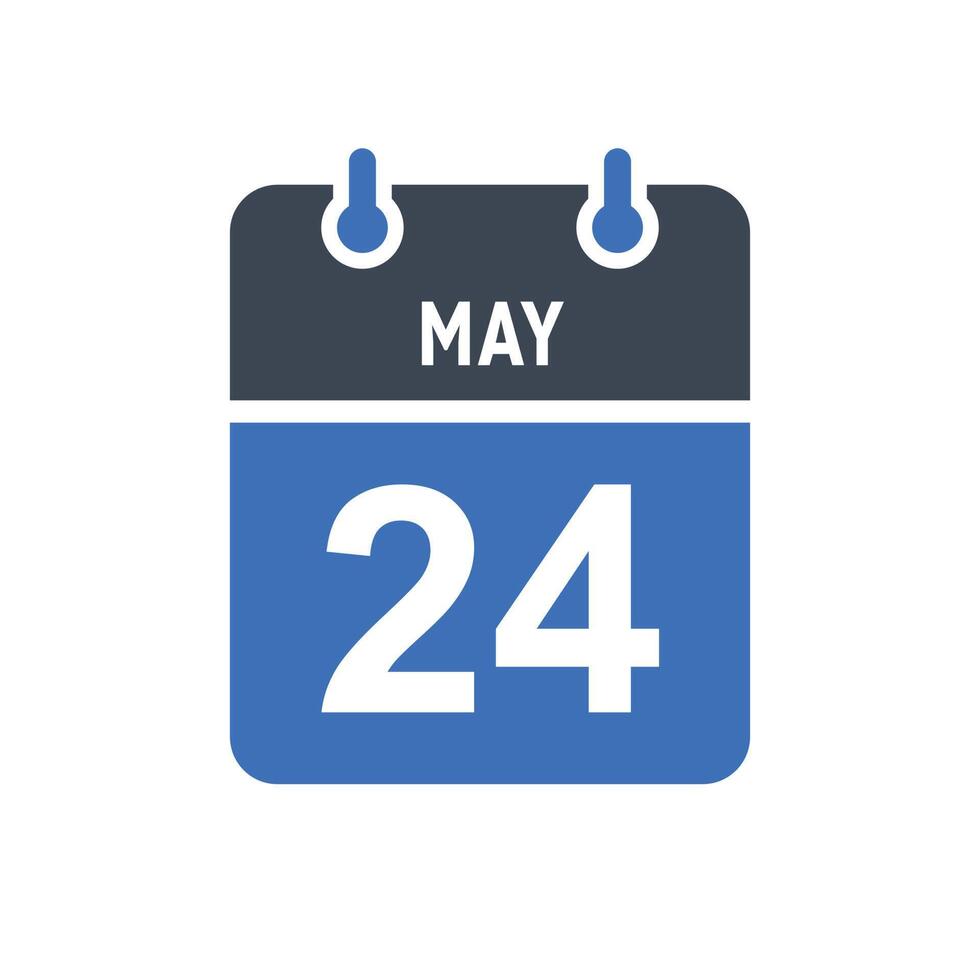 May 24 Calendar Date Icon vector