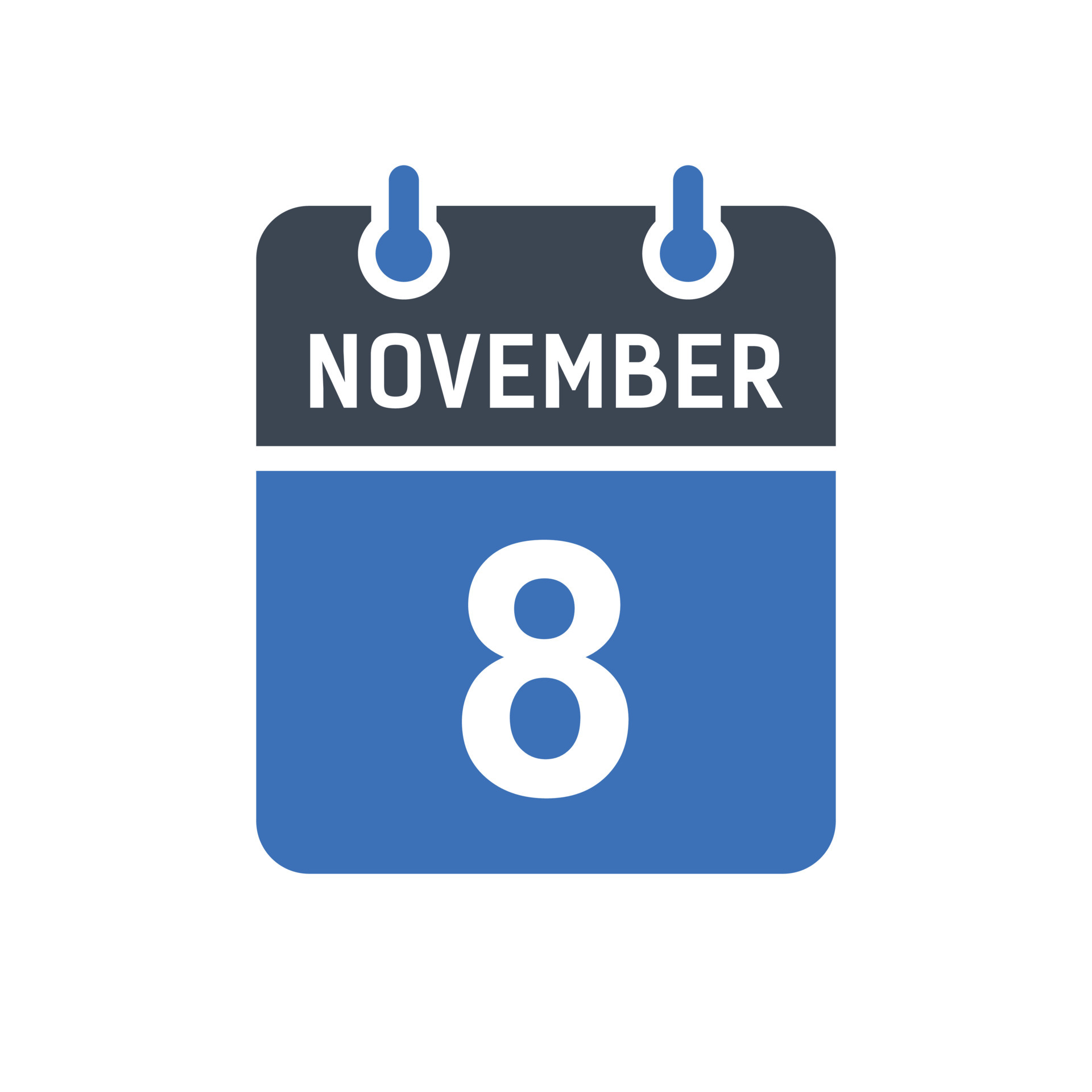 November 8 Calendar Date Icon 5260615 Vector Art at Vecteezy