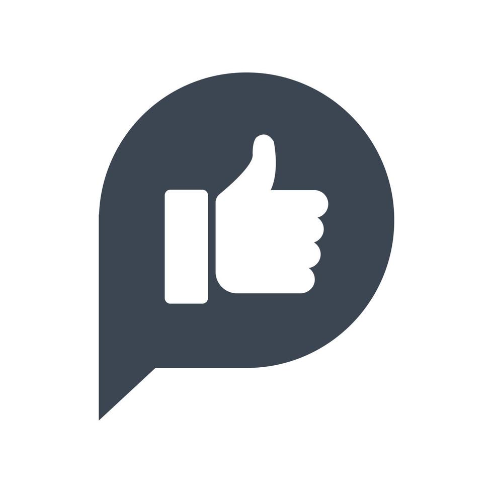 Like feedback icon vector