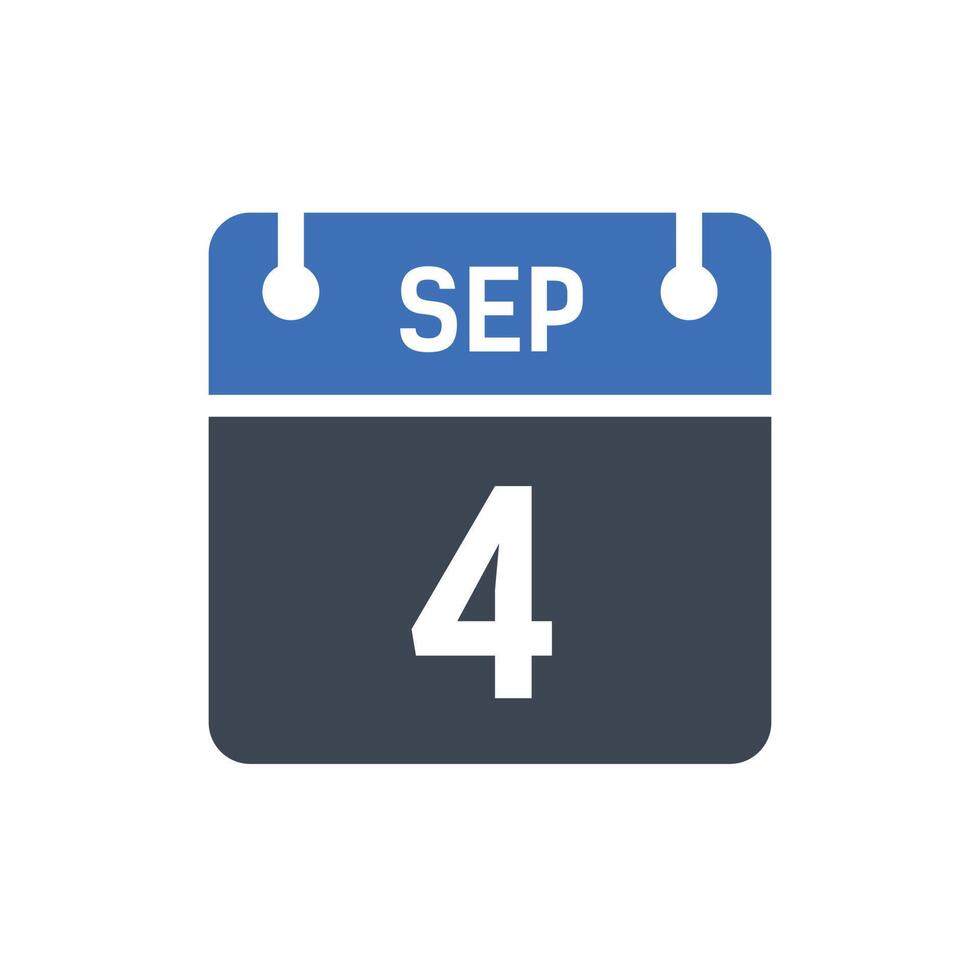 September 4 Calendar Icon, Date Icon 5260641 Vector Art at Vecteezy