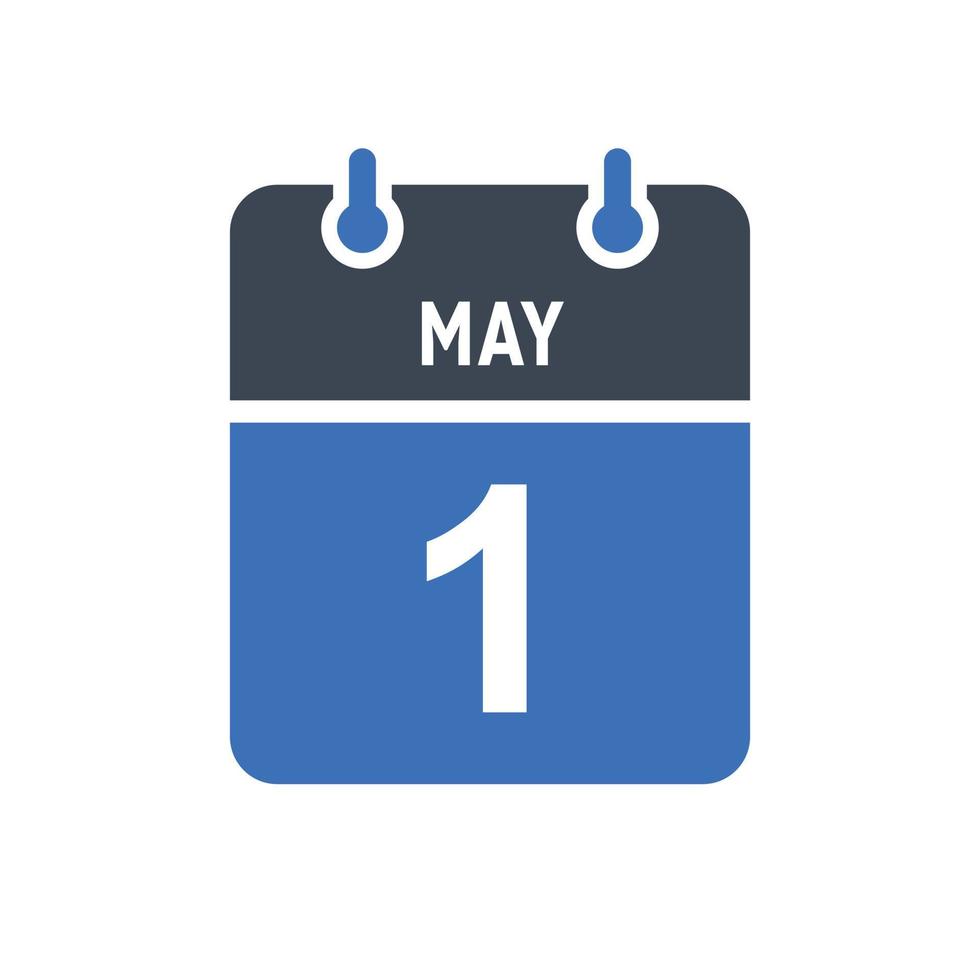 May 1 Calendar Date Icon vector