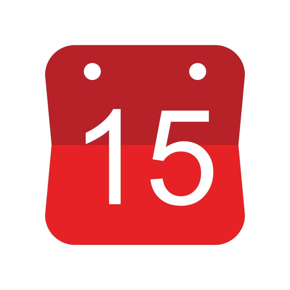 icono de fecha de 15 eventos, icono de fecha de calendario vector