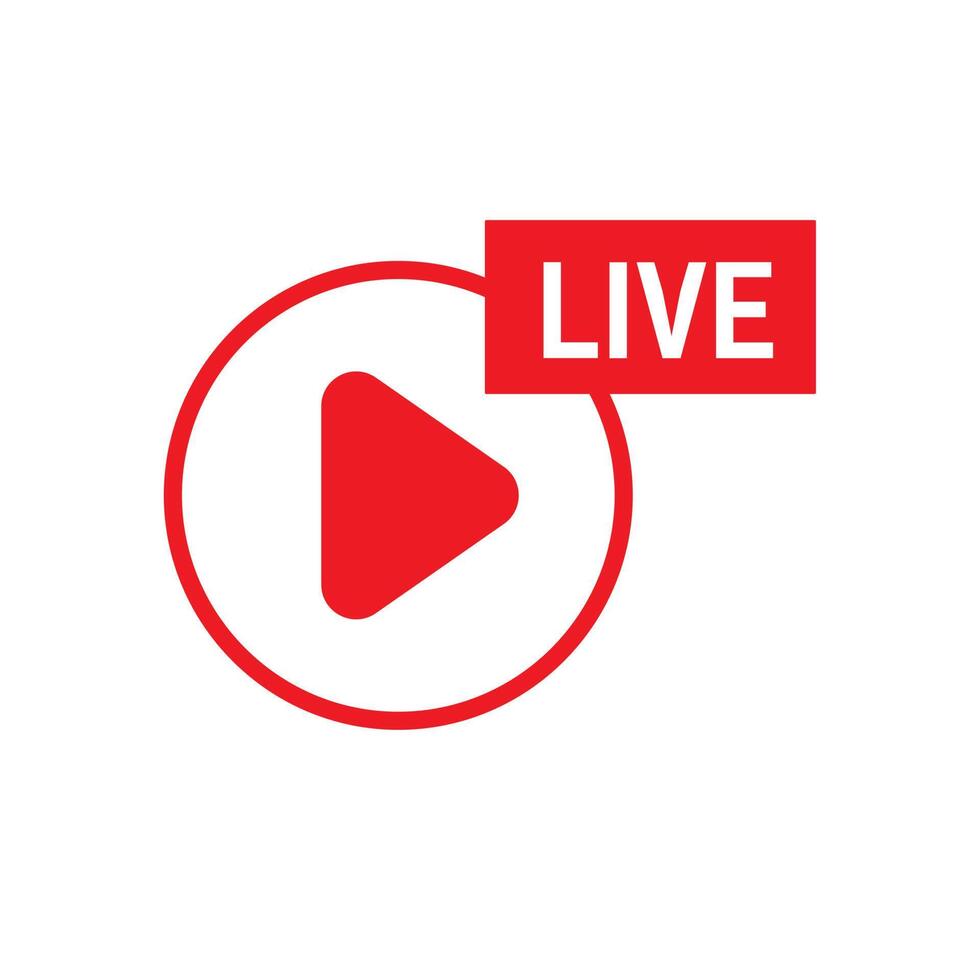 Live Stream, Live Icon, Live Streaming Icon Symbol vector