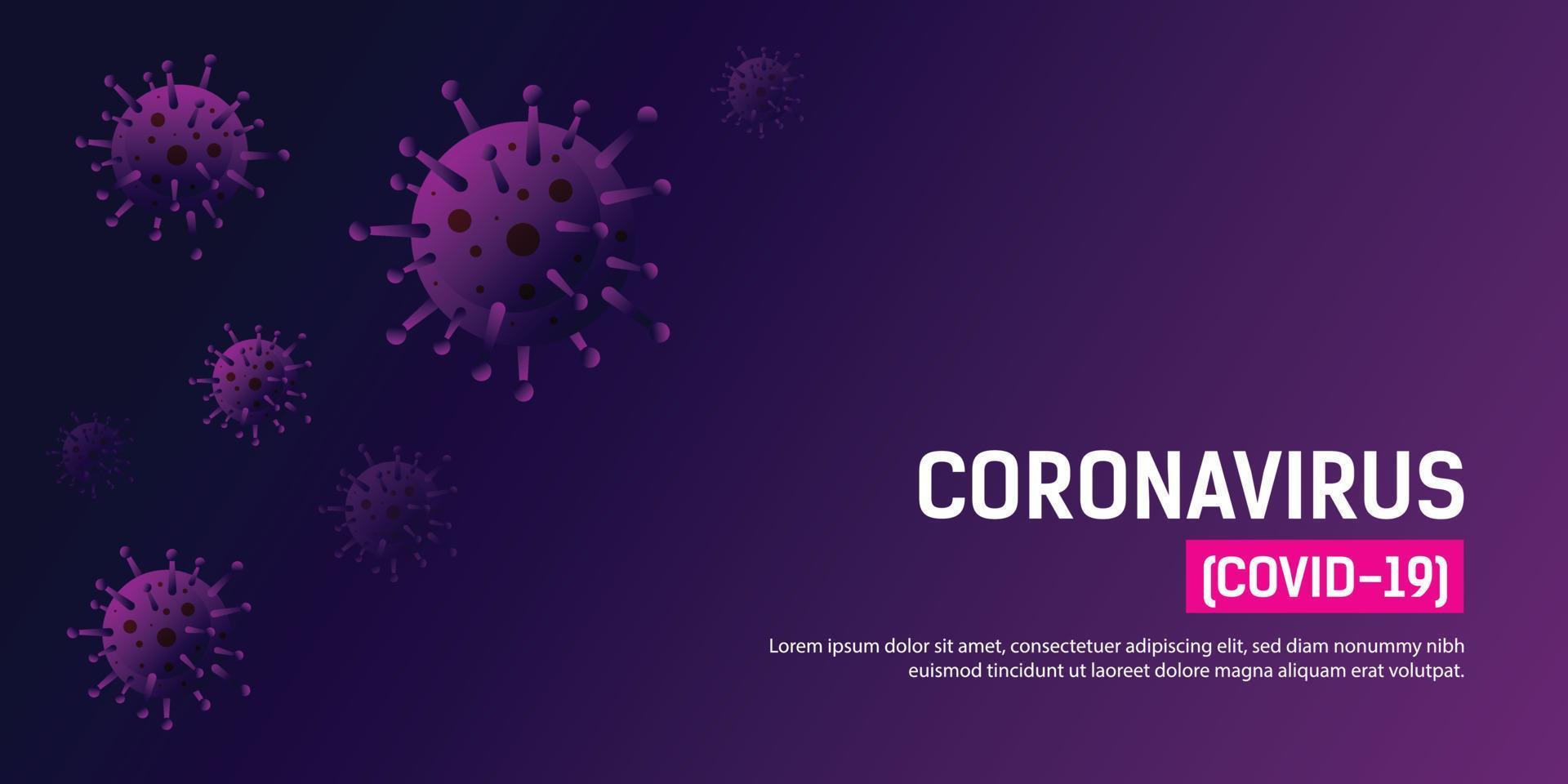 fondo de gripe pandémica peligrosa coronavirus covid19 vector
