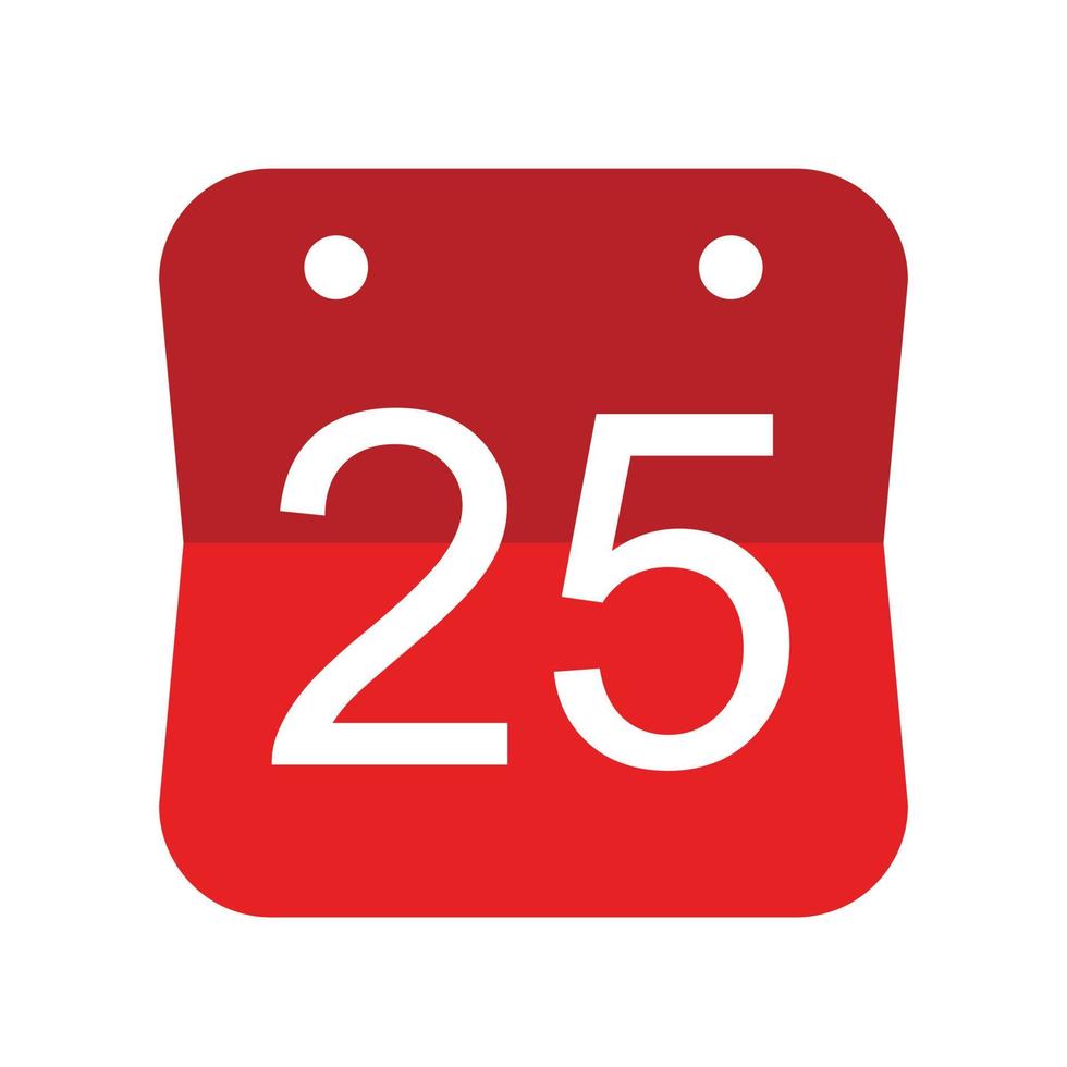 25 icono de fecha de evento, icono de fecha de calendario vector