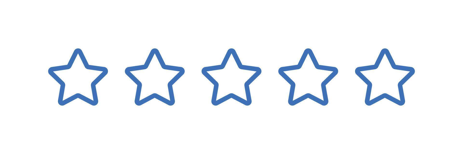 Five stars customer product rating review vector