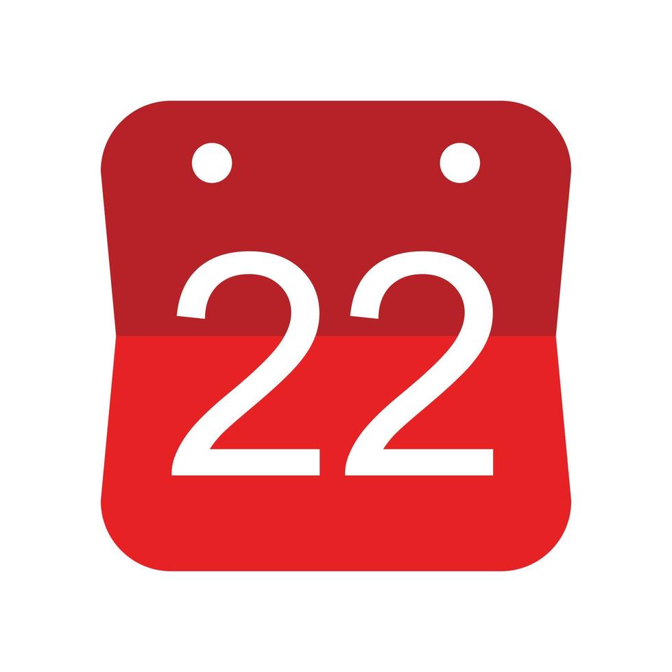 22 icono de fecha de evento, icono de fecha de calendario vector