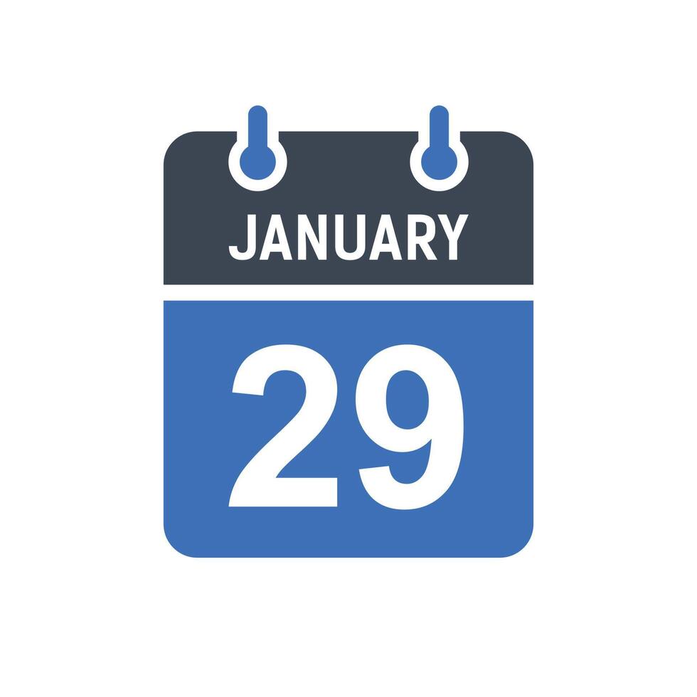January 29 Calendar Date Icon 5260959 Vector Art at Vecteezy