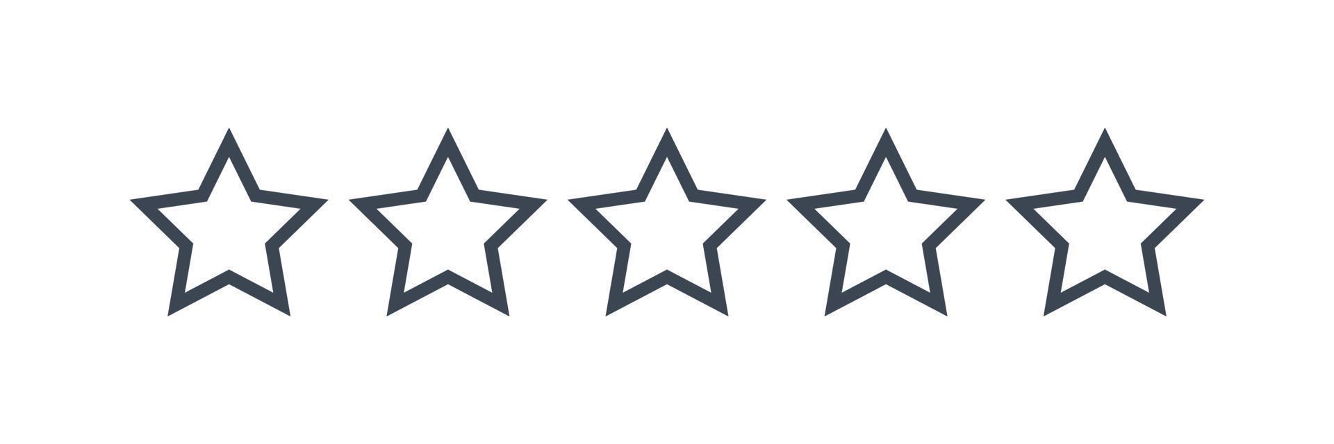 Five stars customer product rating review vector