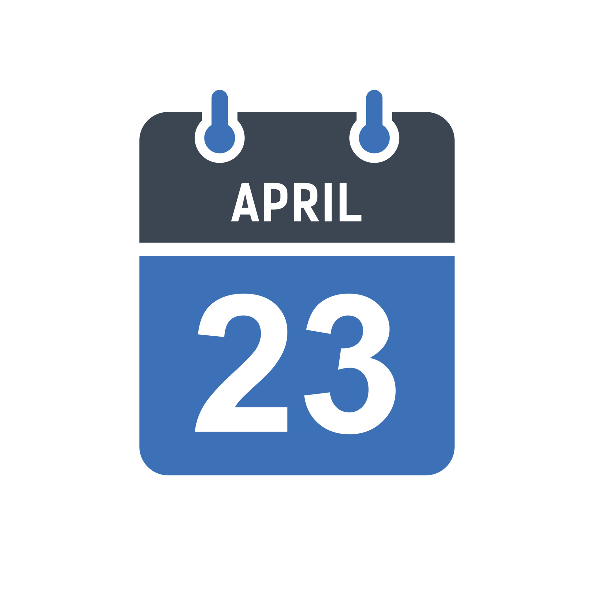 April 23 Calendar Date Icon 5260998 Vector Art at Vecteezy