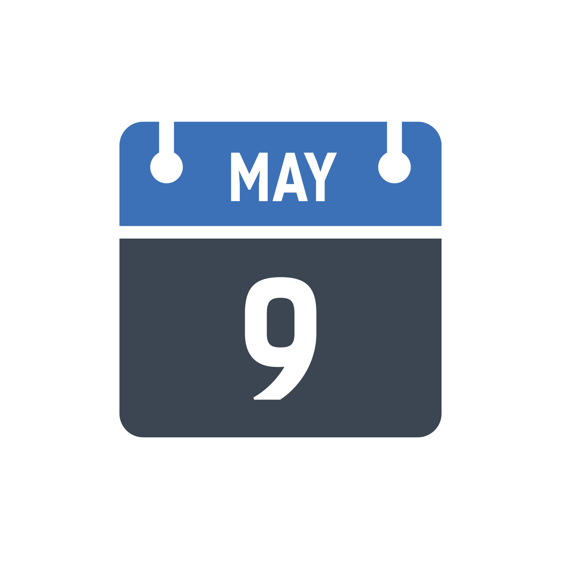 May 9 Date of Month Calendar 5261052 Vector Art at Vecteezy