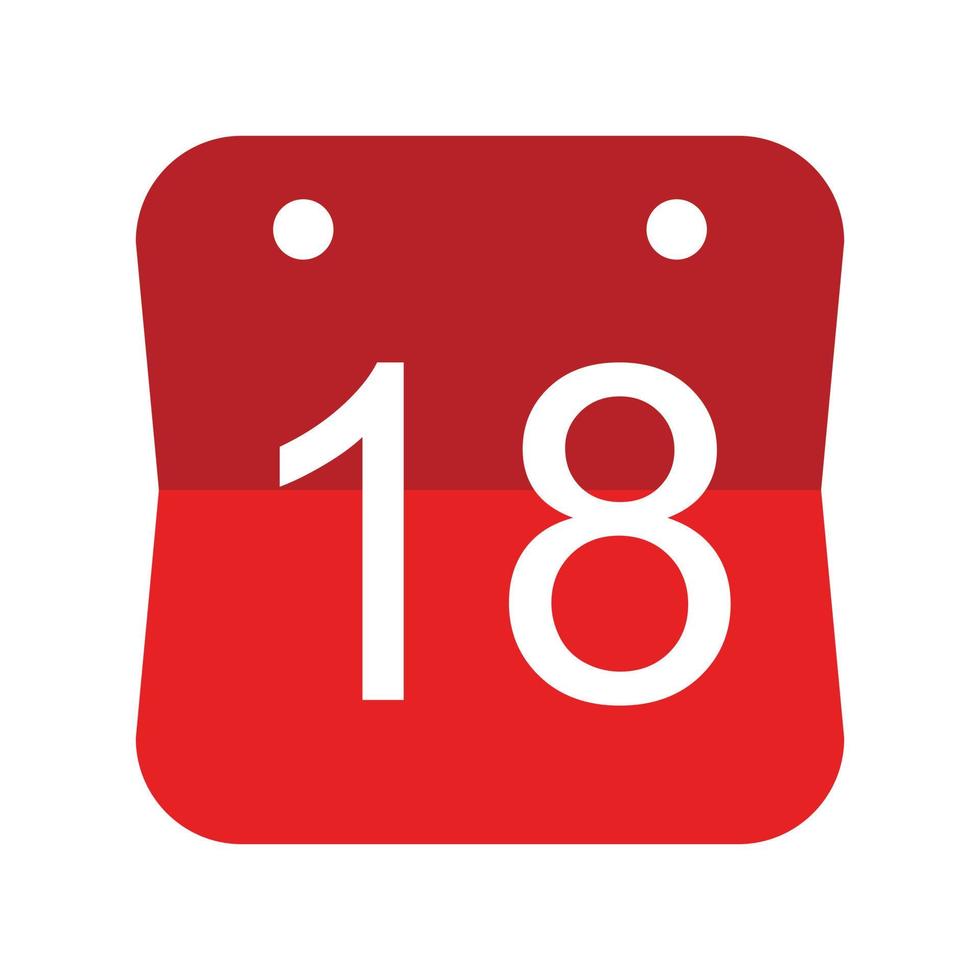 18 Event date icon, Calendar date icon vector
