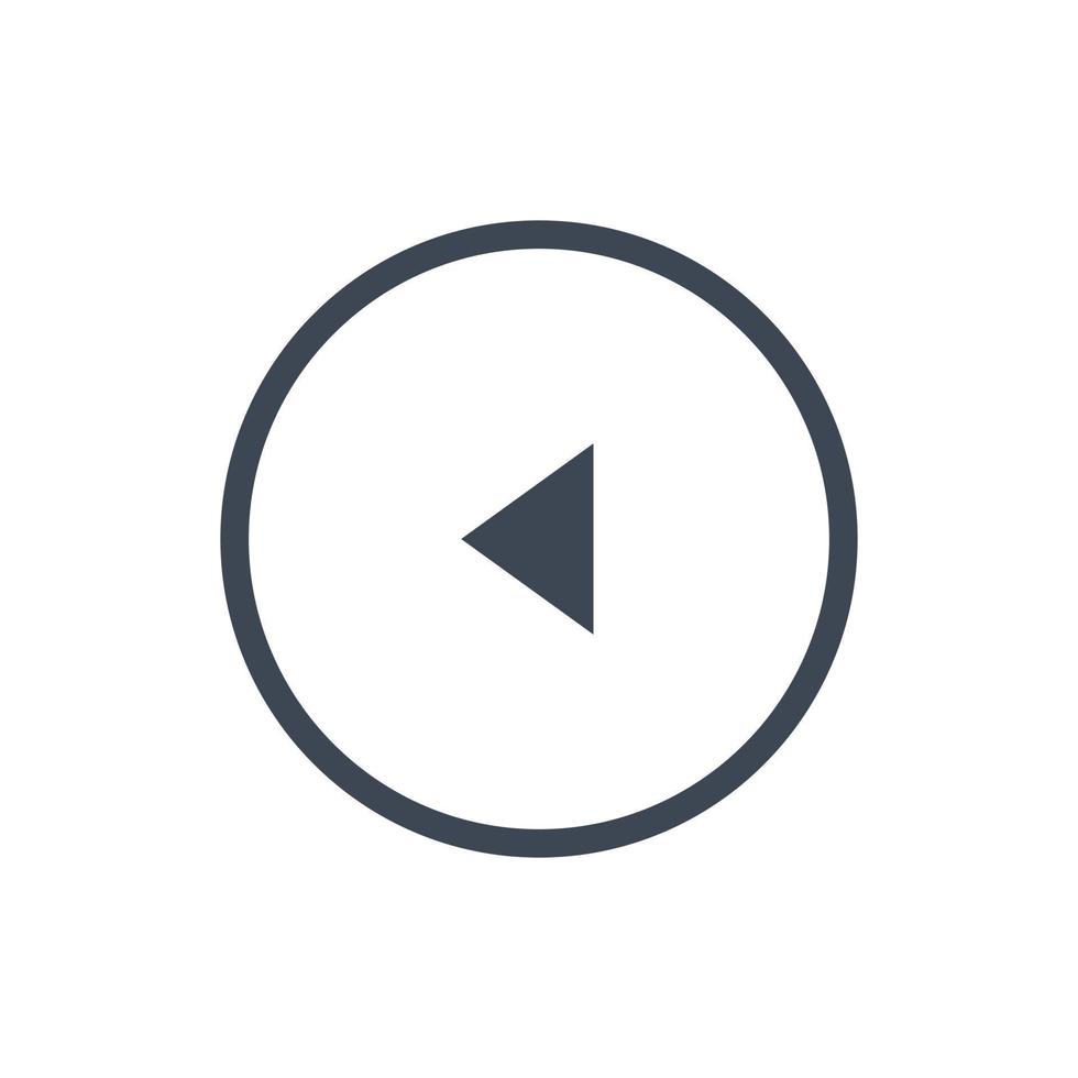 Back Icon Media Player vector