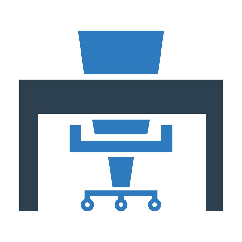 Office chair table icon vector