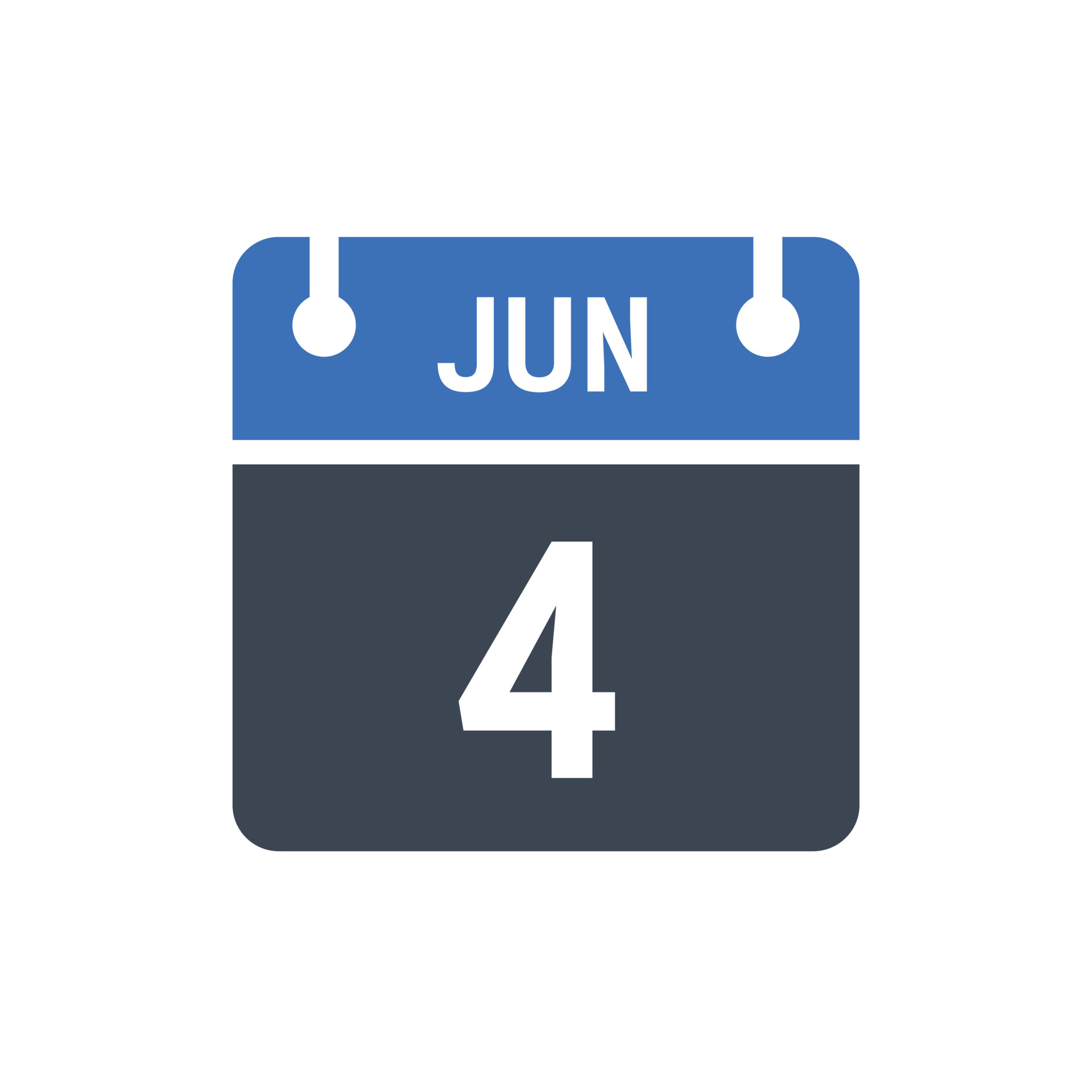 June 4 Date of Month Calendar 5261242 Vector Art at Vecteezy