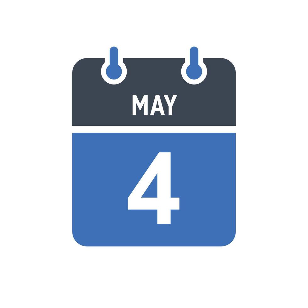 May 4 Calendar Date Icon 5261261 Vector Art at Vecteezy