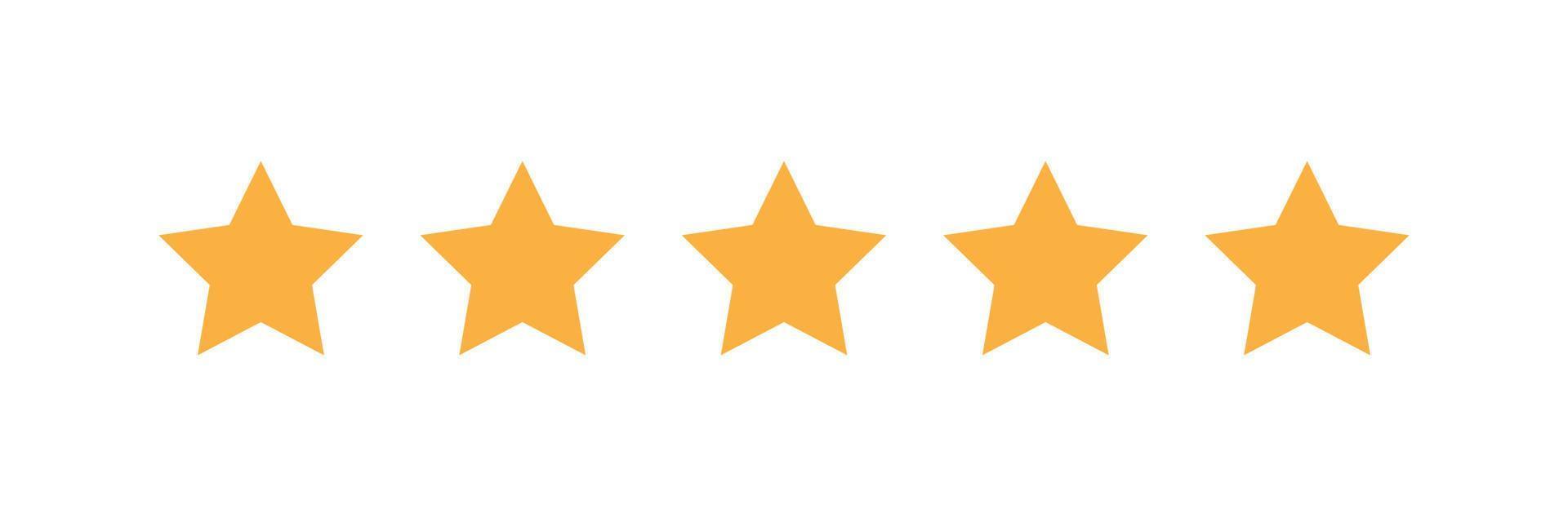 Five stars customer product rating review vector