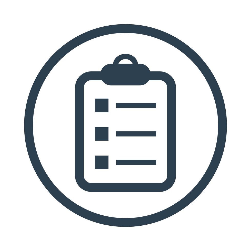 Note icon with round circle vector