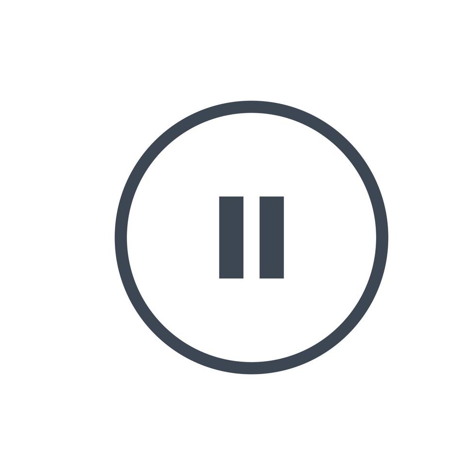 Pause Button Icon vector