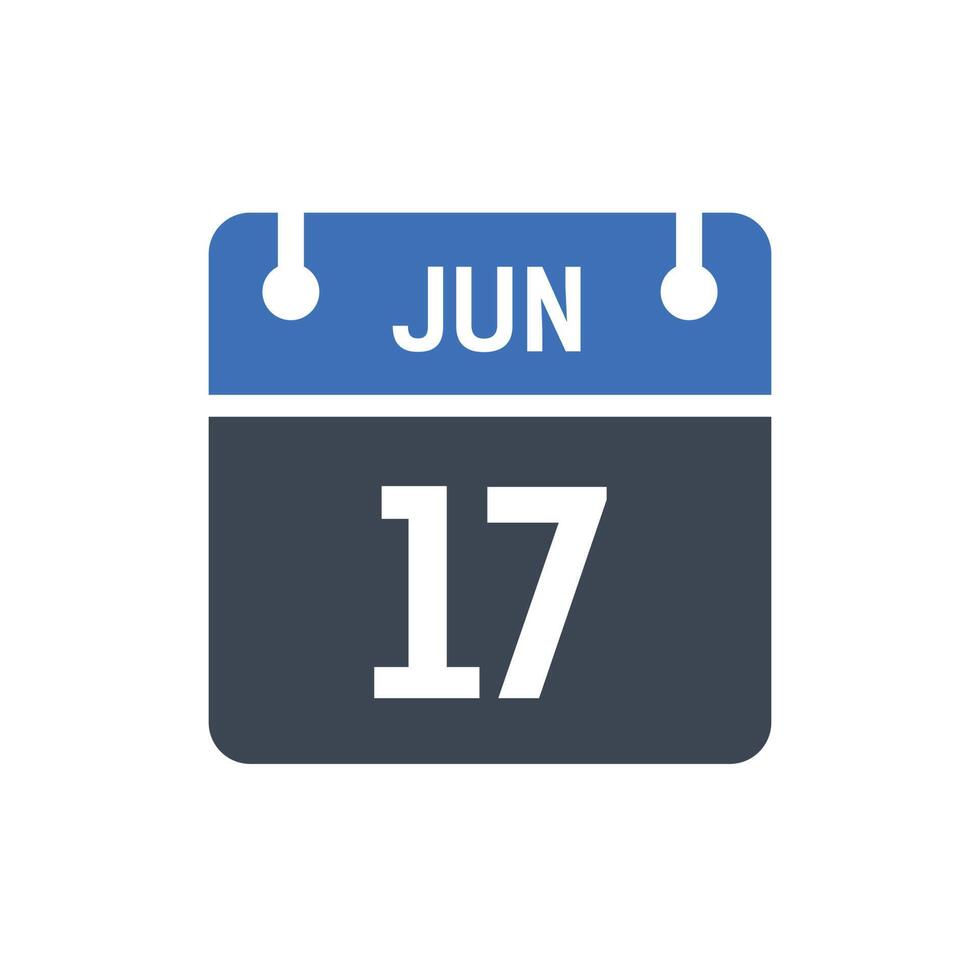 June 17 Calendar Icon, Date Icon 5261390 Vector Art at Vecteezy