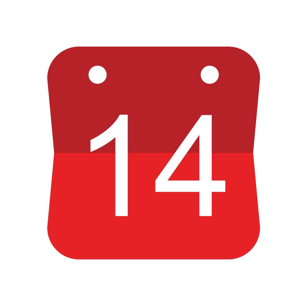 14 icono de fecha de evento, icono de fecha de calendario vector