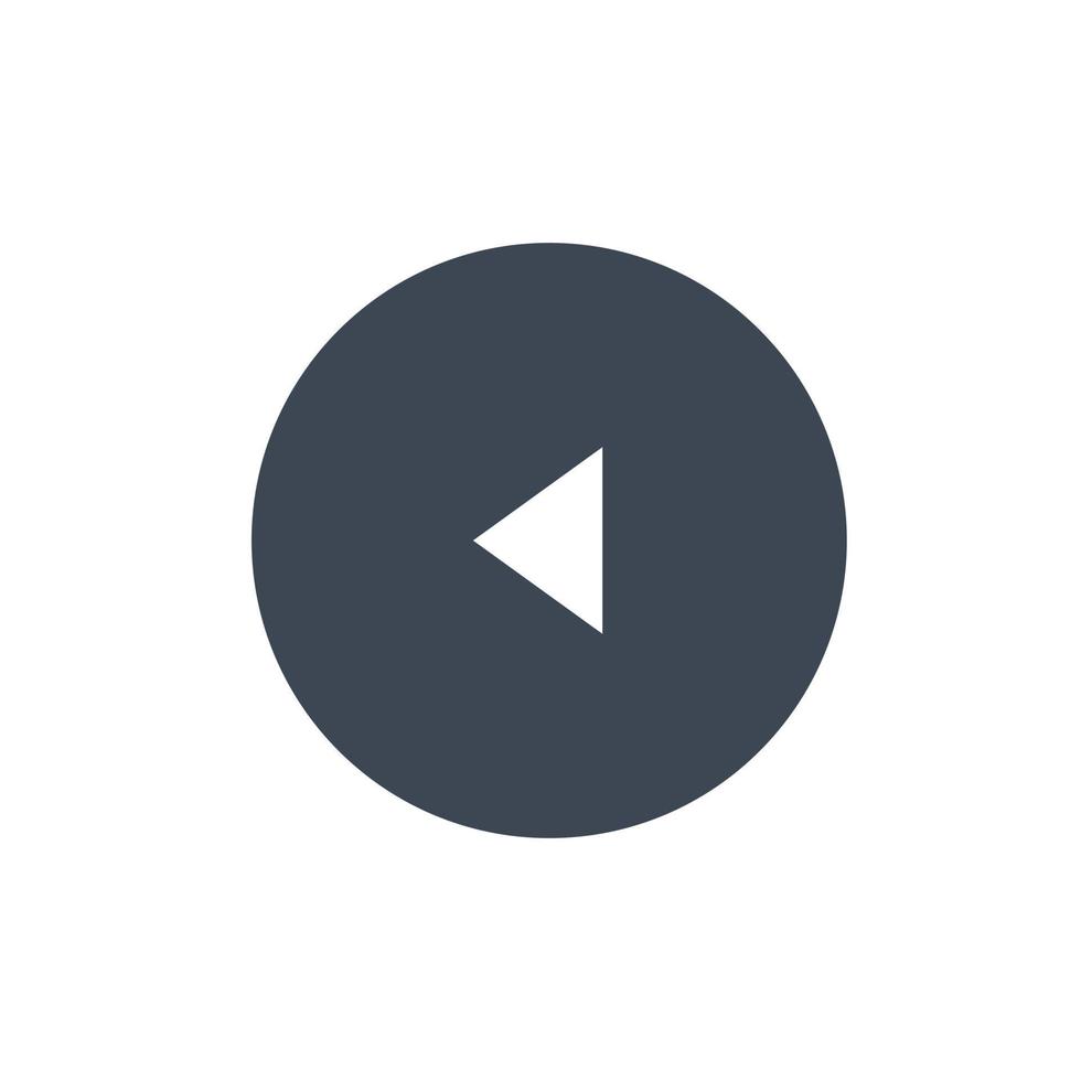 Back Icon Media Player vector