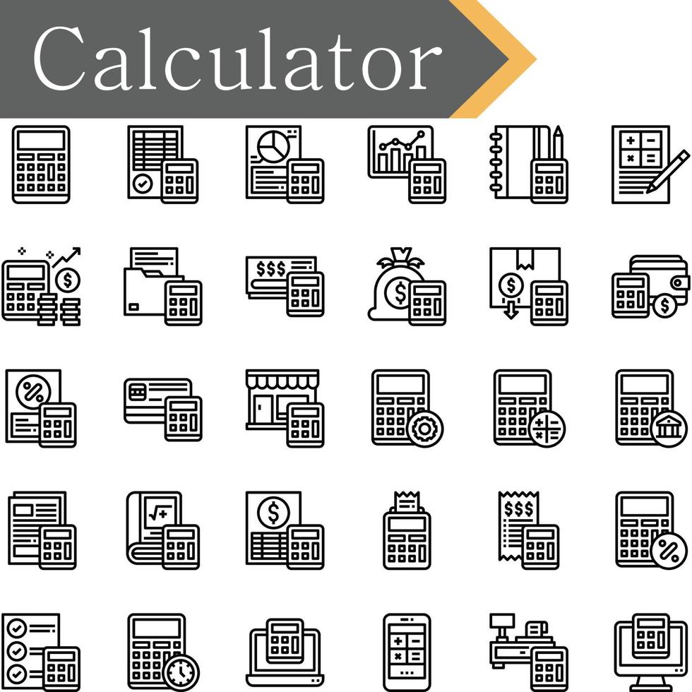 Calculator icons design vector