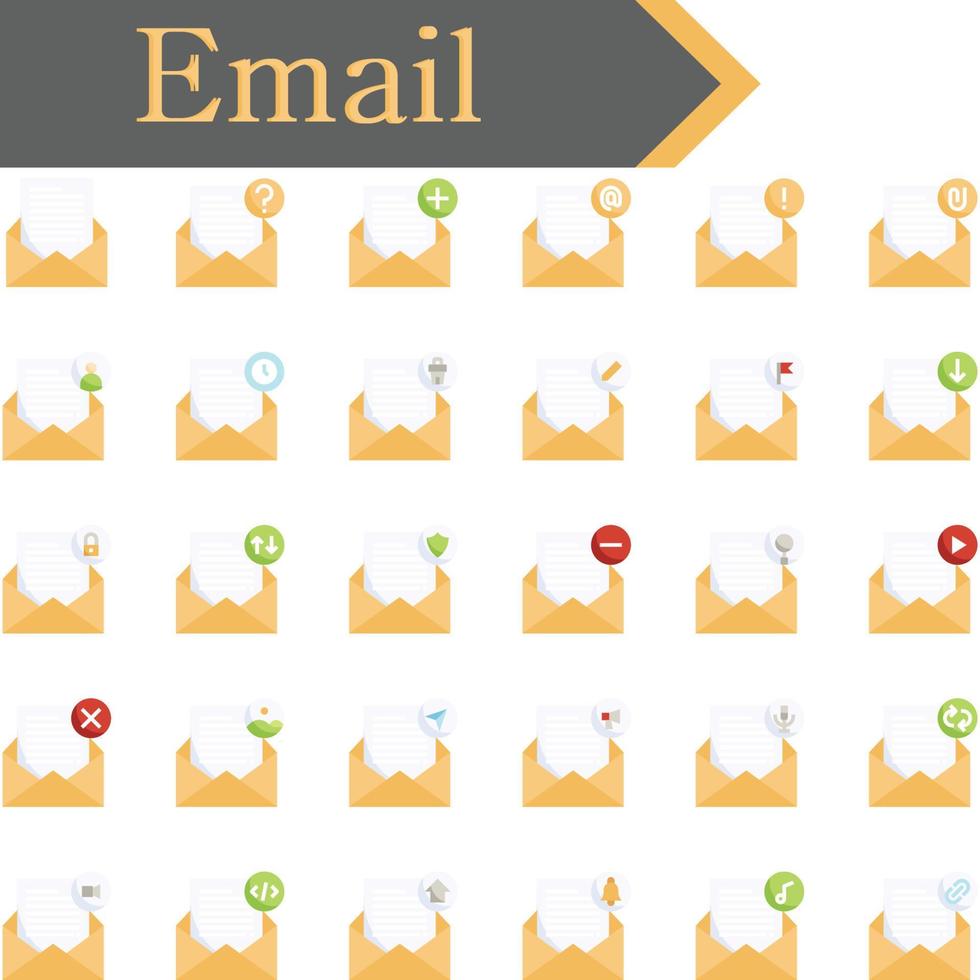 Email Icons Design vector