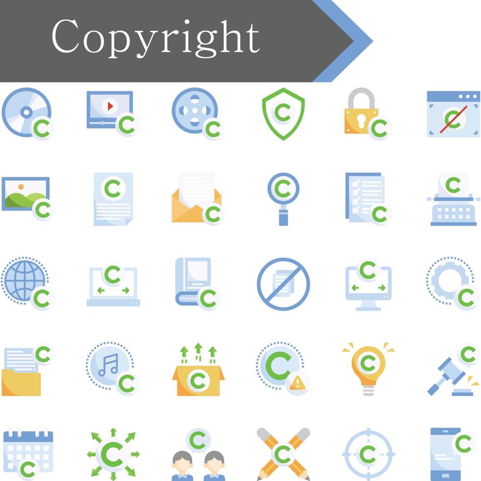 Copyright icons Design vector