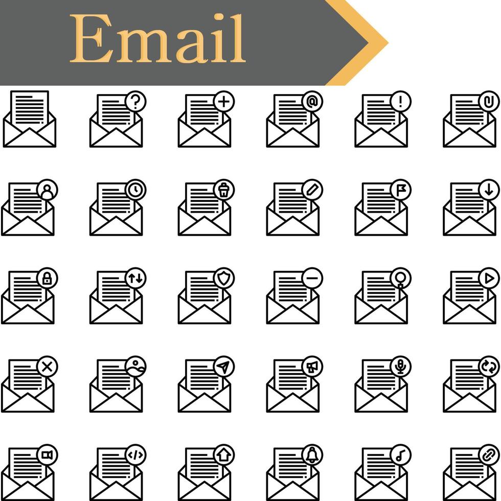 Email Icons Design vector